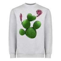 Heather Grey heart cactus Heavyweight Sweatshirt - Jasminsmagicworld