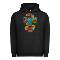 Pigment Black gemstone sunflower leopard cross Urban Hoodie - OliviaCreatesArt