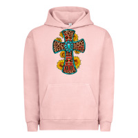 Pigment Salmon gemstone sunflower leopard cross Urban Hoodie - OliviaCreatesArt