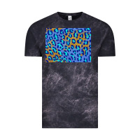 Cloud Black leopard background turquoise and gold 3200x2400 Vintage Tee - AdoDesignShop