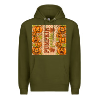 Army Green Fall Pumpkin Junkie Premium Hoodie - texasbilliewilder