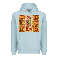 Blue Mist Fall Pumpkin Junkie Premium Hoodie - texasbilliewilder