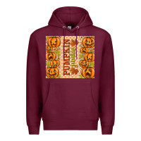 Burgundy Fall Pumpkin Junkie Premium Hoodie - texasbilliewilder