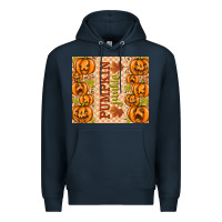 Navy Fall Pumpkin Junkie Premium Hoodie - texasbilliewilder