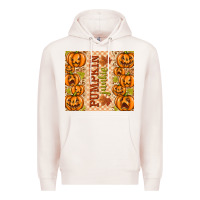Pale Pink Fall Pumpkin Junkie Premium Hoodie - texasbilliewilder