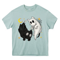 Arona Ghost Cats with Balance Halloween Heavy Core Tee - texasbilliewilder