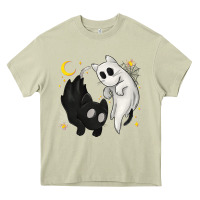 Mossy Ghost Cats with Balance Halloween Heavy Core Tee - texasbilliewilder