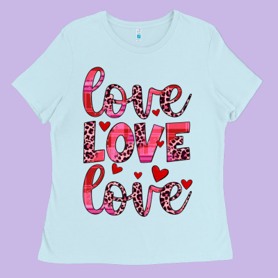 Love Valentines Day Ladies Tee Designed By Jahusdesignshop