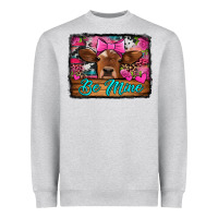 Heather Grey be mine valentine's day cow Heavyweight Sweatshirt - Jasminsmagicworld