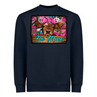 Navy be mine valentine's day cow Heavyweight Sweatshirt - Jasminsmagicworld