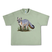 Oil Green Gray Fox Urban Heavy Tee - LillyAllenDesigns