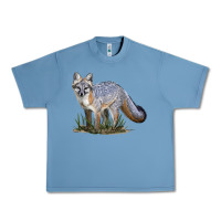 Pebble Blue Gray Fox Urban Heavy Tee - LillyAllenDesigns
