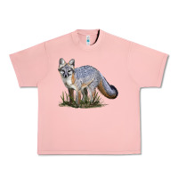 Salmon Gray Fox Urban Heavy Tee - LillyAllenDesigns