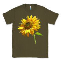 Army Green sunflower Classic Tee - LillyAllenDesigns