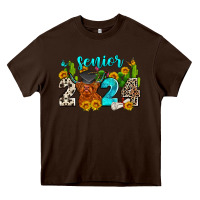 Chocolate Brown senior 2024 cow Heavy Core Tee - Zillion Design Studio