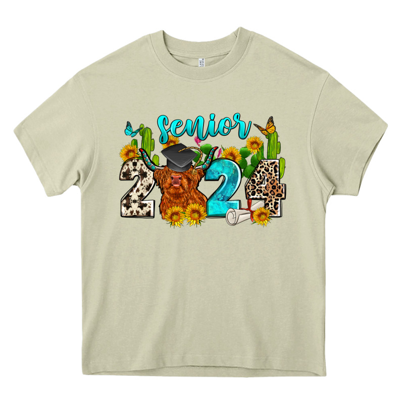 Senior 2024 Cow Heavy Core Tee by Zillion Design Studio | Teevron