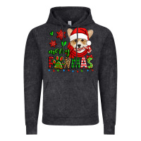 Vintage Black merry pawmas christmas corgi Vintage Hoodie - Jasminsmagicworld