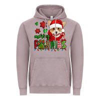 Vintage Zinc merry pawmas christmas corgi Vintage Hoodie - Jasminsmagicworld