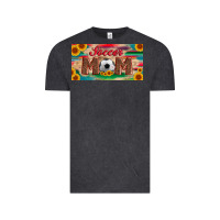 Soccer Mom With Ball And Sunflower And Serape Licanse Plate Vintage Tee | Teevron