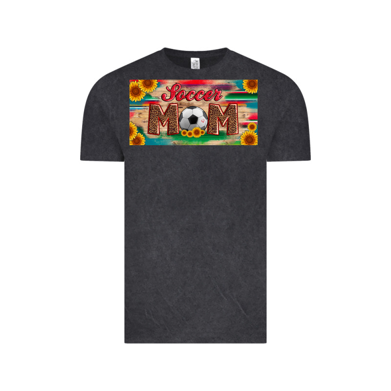 Soccer Mom With Ball And Sunflower And Serape Licanse Plate Vintage Tee by Artiststas | Teevron