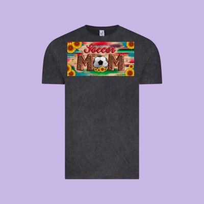 Soccer Mom With Ball And Sunflower And Serape Licanse Plate Vintage Tee Designed By Artiststas