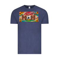 Vintage Denim soccer mom with ball and sunflower and serape licanse plate Vintage Tee - Artiststas