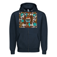 Navy American Football Mom Tumbler Zipper Hoodie - BundleAndBundleShop