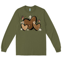 Army Green melanin hearts Long Sleeve Tee - MaliasSmallBusiness