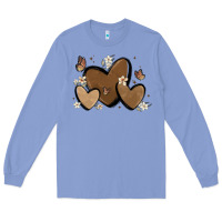 Colony Blue melanin hearts Long Sleeve Tee - MaliasSmallBusiness