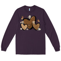 Plum melanin hearts Long Sleeve Tee - MaliasSmallBusiness