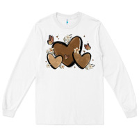 White melanin hearts Long Sleeve Tee - MaliasSmallBusiness