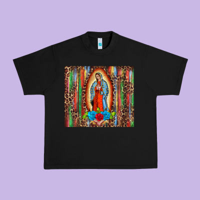 Our Lady Of Guadalupe Serape Urban Heavy Tee Designed By Barkaloodesign