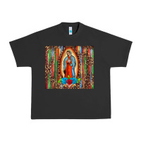 Pigment Black our lady of Guadalupe serape Urban Heavy Tee - BarkalooDesign