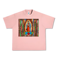 Salmon our lady of Guadalupe serape Urban Heavy Tee - BarkalooDesign