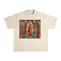 Sandshell our lady of Guadalupe serape Urban Heavy Tee - BarkalooDesign