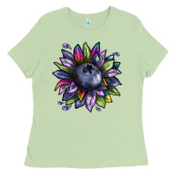 Matcha blueberry sunflower Ladies Tee - texasbilliewilder