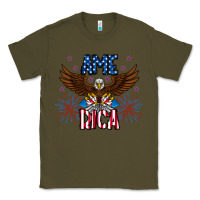 Army Green America eagle Classic Tee - CowhideDigitalArt