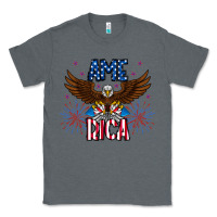 Charcoal Heather America eagle Classic Tee - CowhideDigitalArt