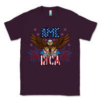 Plum America eagle Classic Tee - CowhideDigitalArt
