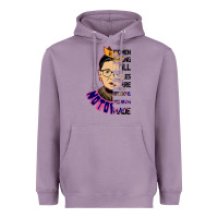 Lavender RBG Ruth Bader Ginsburg Women Belong In All Places Heavyweight Hoodie - Bettercallsaul