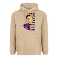 Mushroom RBG Ruth Bader Ginsburg Women Belong In All Places Heavyweight Hoodie - Bettercallsaul