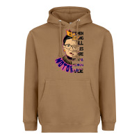 Toasted Coconut RBG Ruth Bader Ginsburg Women Belong In All Places Heavyweight Hoodie - Bettercallsaul