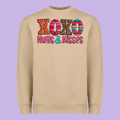 Xoxo Hugs And Kisses Heavyweight Sweatshirt Designed By Jasminsmagicworld