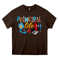Chocolate Brown principal life Heavy Core Tee - Zillion Design Studio