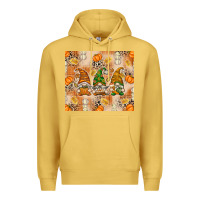 Antique Gold Fall with Gnomes Premium Hoodie - texasbilliewilder