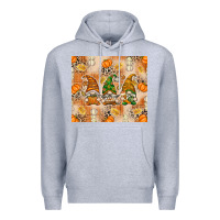 Heather Grey Fall with Gnomes Premium Hoodie - texasbilliewilder