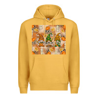 Mustard Fall with Gnomes Premium Hoodie - texasbilliewilder
