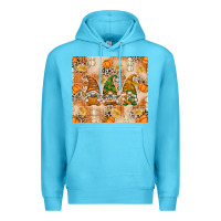Ocean Blue Fall with Gnomes Premium Hoodie - texasbilliewilder