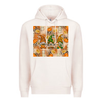 Pale Pink Fall with Gnomes Premium Hoodie - texasbilliewilder