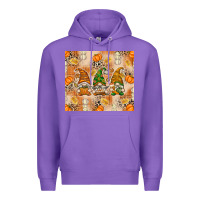 Purple Fall with Gnomes Premium Hoodie - texasbilliewilder